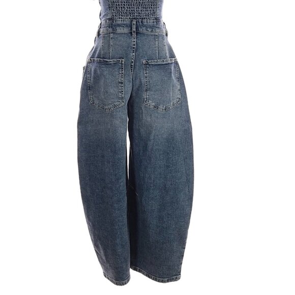 NWT Free People We The Free Je Suis Pret Barrel Jumpsuit Denim $148 - Picture 9 of 15